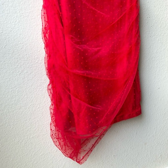 Majorelle Audrina Mini Mesh Dress in Red Size Small - Picture 10 of 14